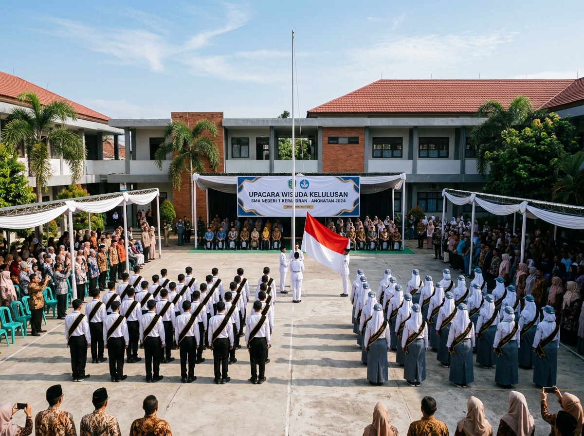 Upacara SMK KADIRI KRAS